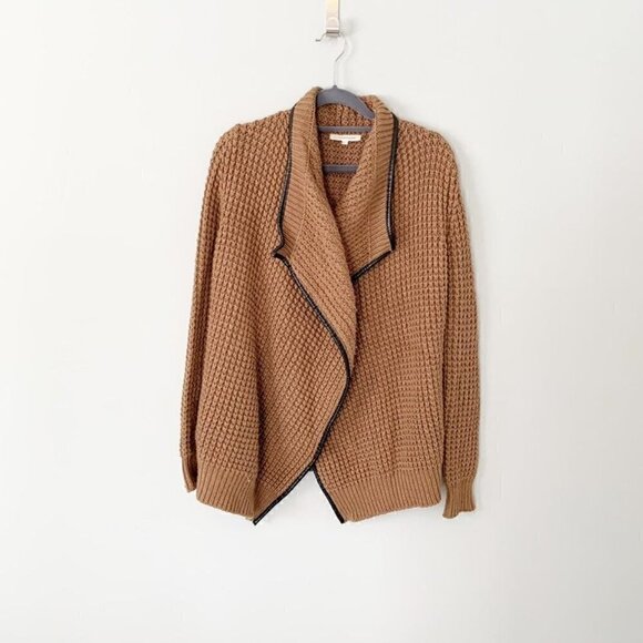 41 Hawthorn brown chunky knit open front cardigan sweater - Small - Picture 1 of 7